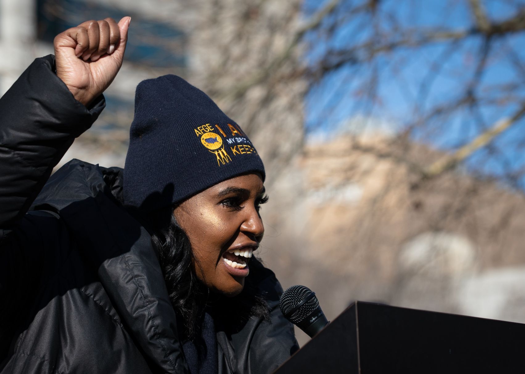 Demonstrators demand Hawley's resignation at downtown protest